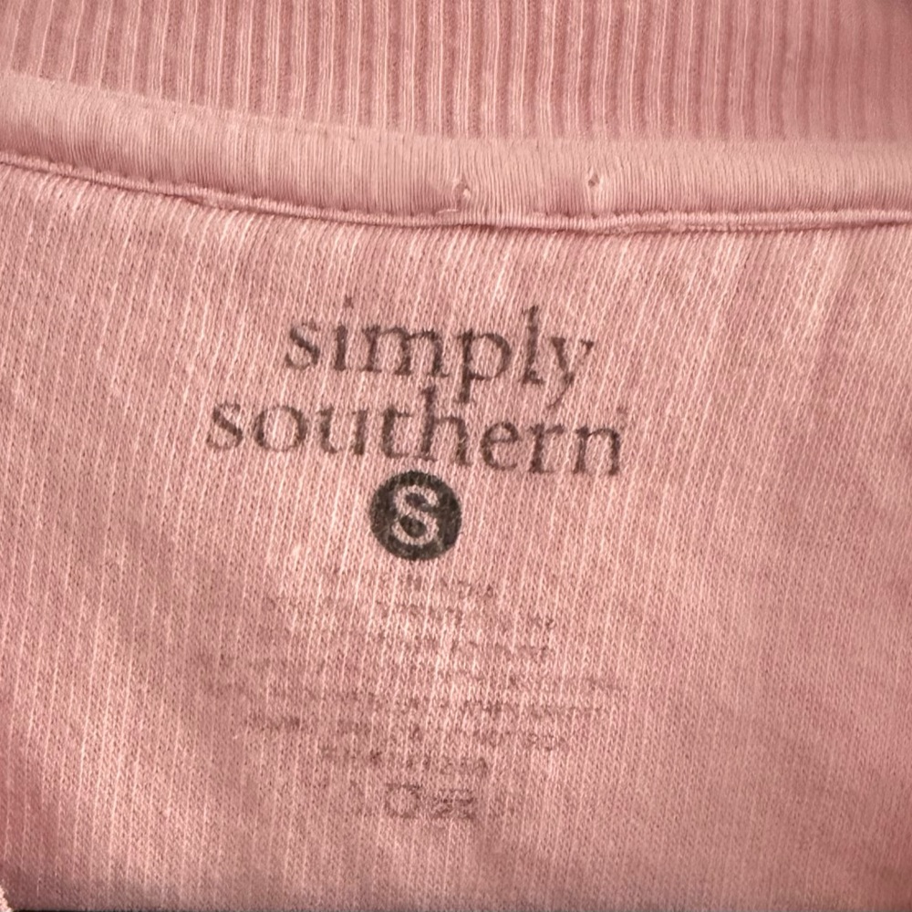 Simply Southern Bring Me Chicken Nuggets Pink Pullover Sweatshirt S - Picture 4 of 4